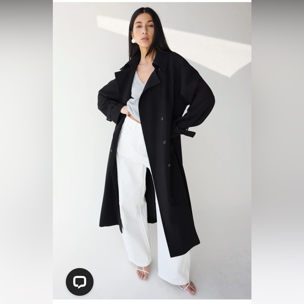WORN ONCE Oak + Fort oversized trench coat